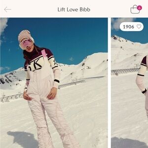 Lift Love Bibb Pink Snow Overalls